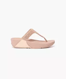 FitFlop Rose Gold Sandals with Crystal Embellishments