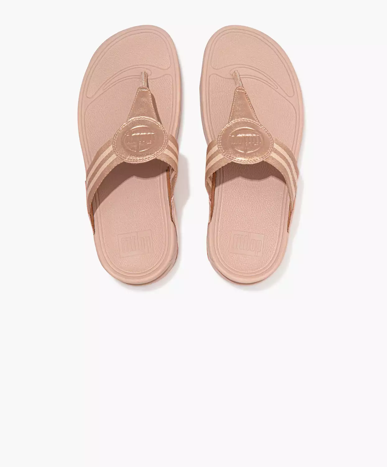 FitFlop Rose Gold Toe-Post Sandals