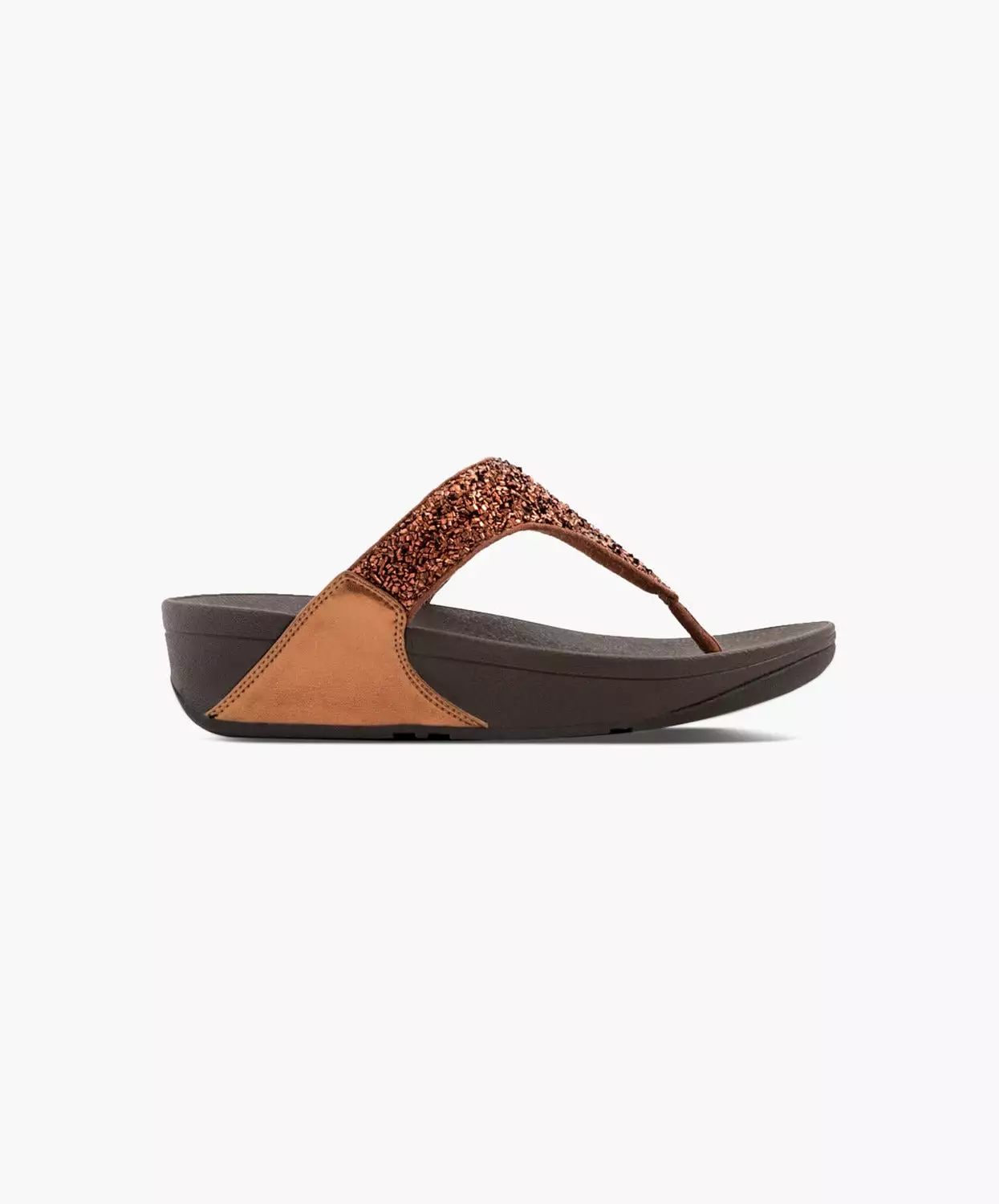 FitFlop Shimmerfoil Toe Post Sandals Bronze