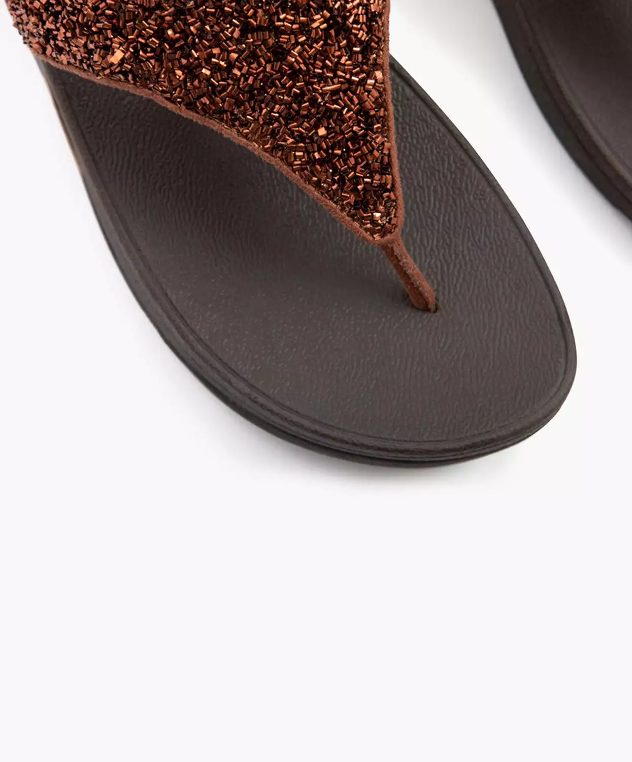 FitFlop Shimmerfoil Toe Post Sandals Bronze