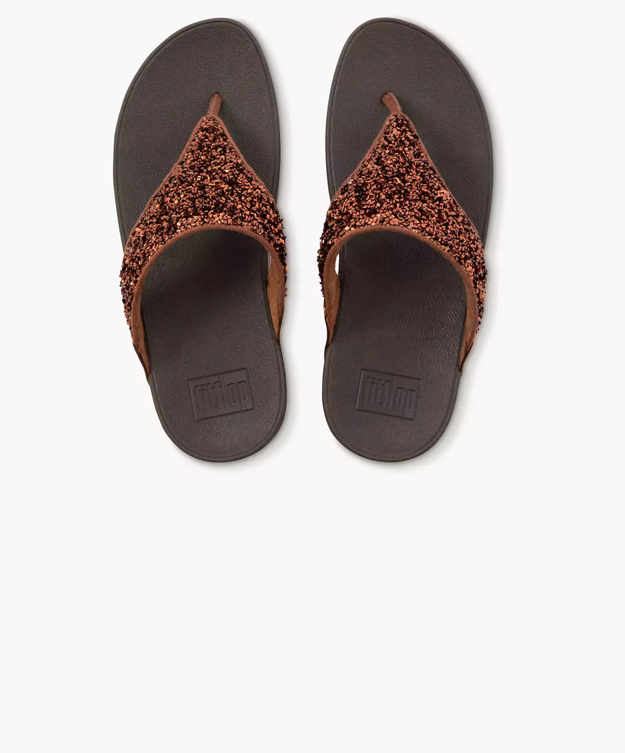 FitFlop Shimmerfoil Toe Post Sandals Bronze