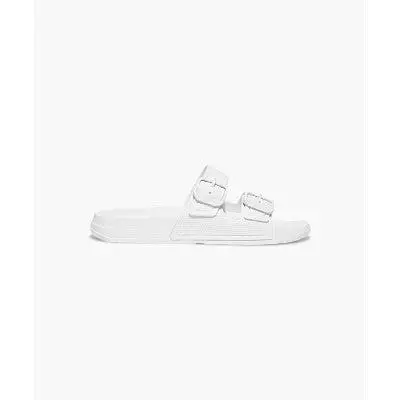 FitFlop Two Bar Buckle Slides White