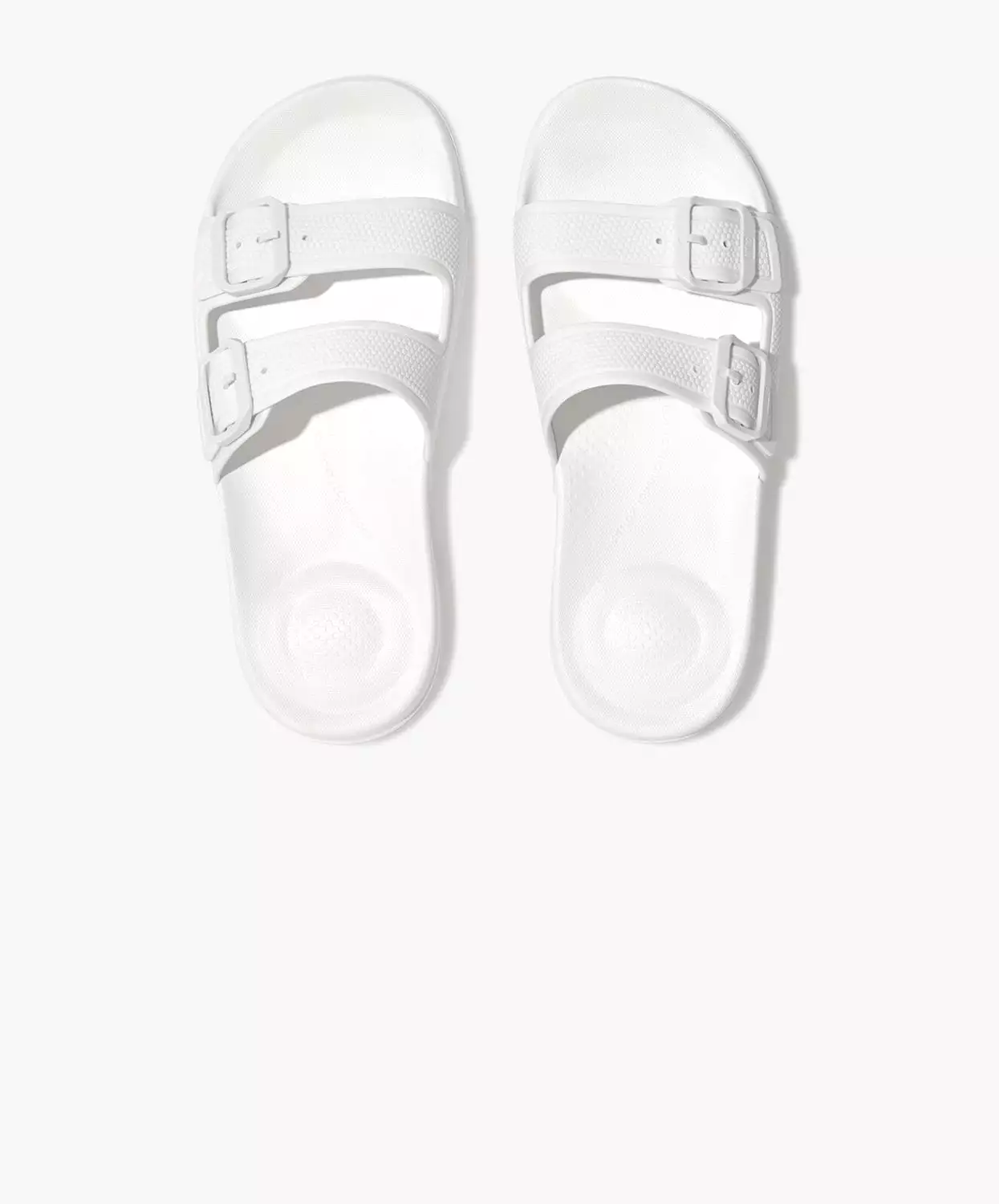 FitFlop Two Bar Buckle Slides White