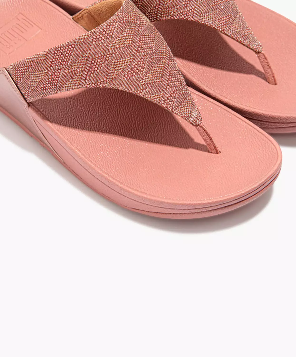 FitFlop Warm Rose Sandals - Lulu Glitz Toe-Post