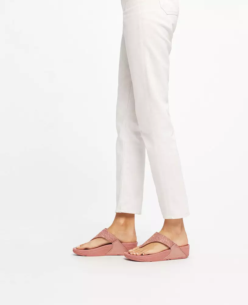 FitFlop Warm Rose Sandals - Lulu Glitz Toe-Post