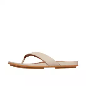 FitFlop Women's Gracie Leather Flip-Flops - Stone Beige