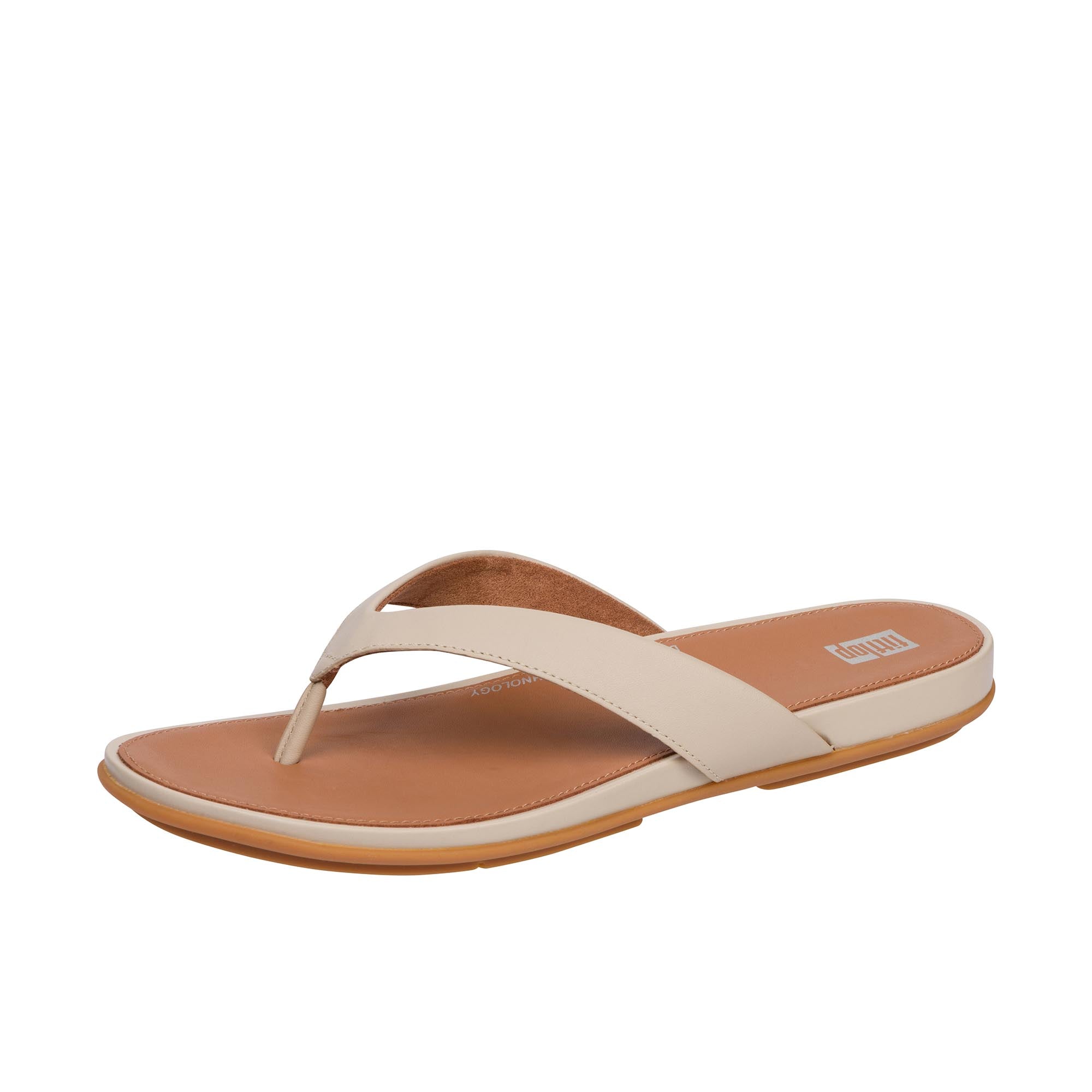 FitFlop Women's Gracie Leather Flip-Flops - Stone Beige