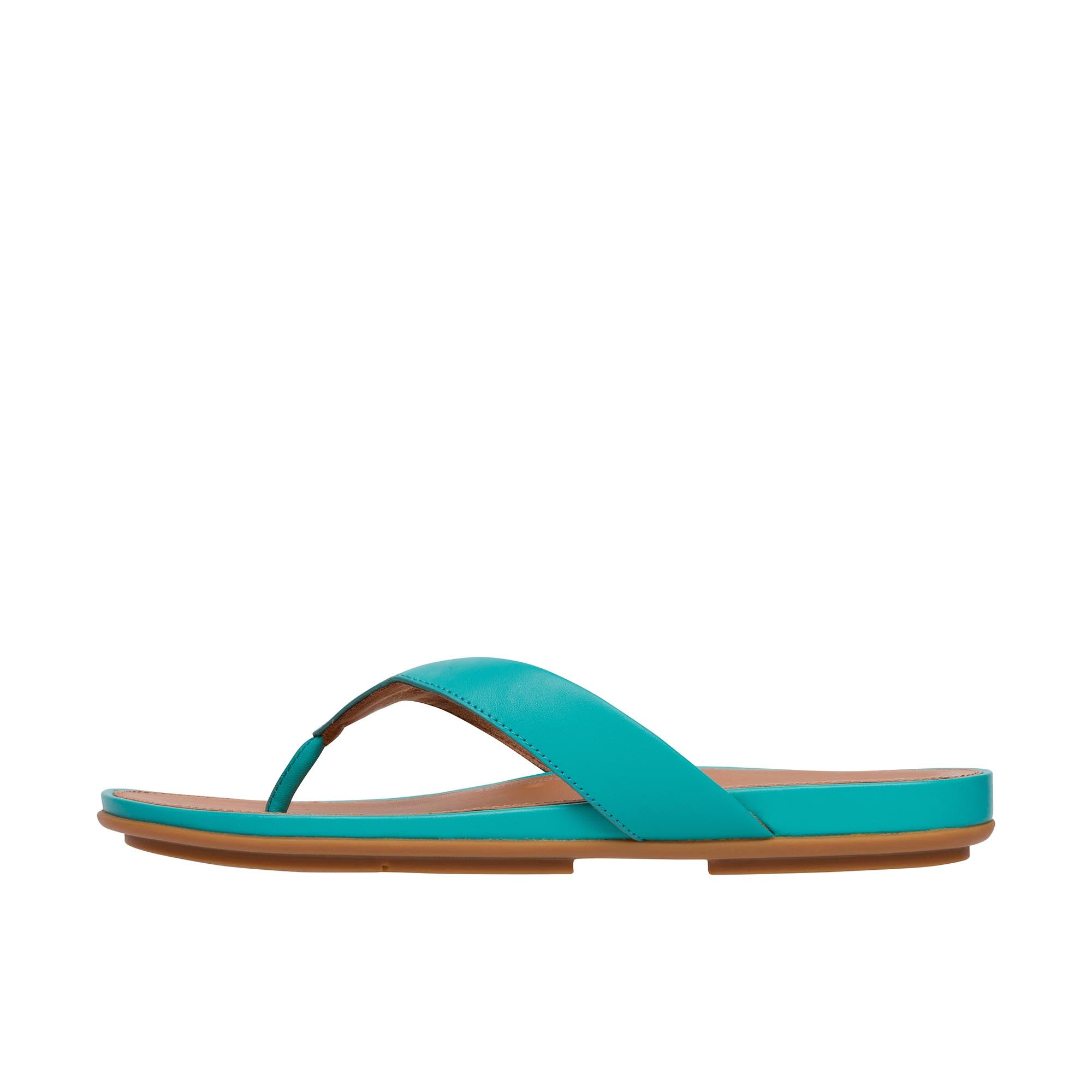 FitFlop Women's Gracie Leather Flip-Flops - Tahiti Blue