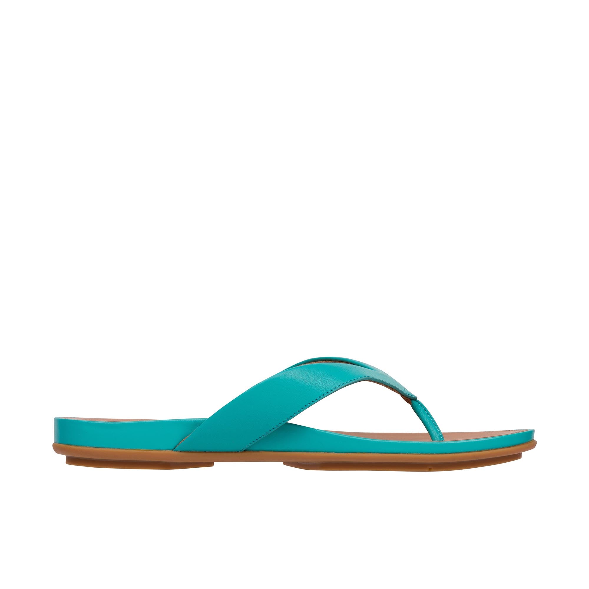 FitFlop Women's Gracie Leather Flip-Flops - Tahiti Blue