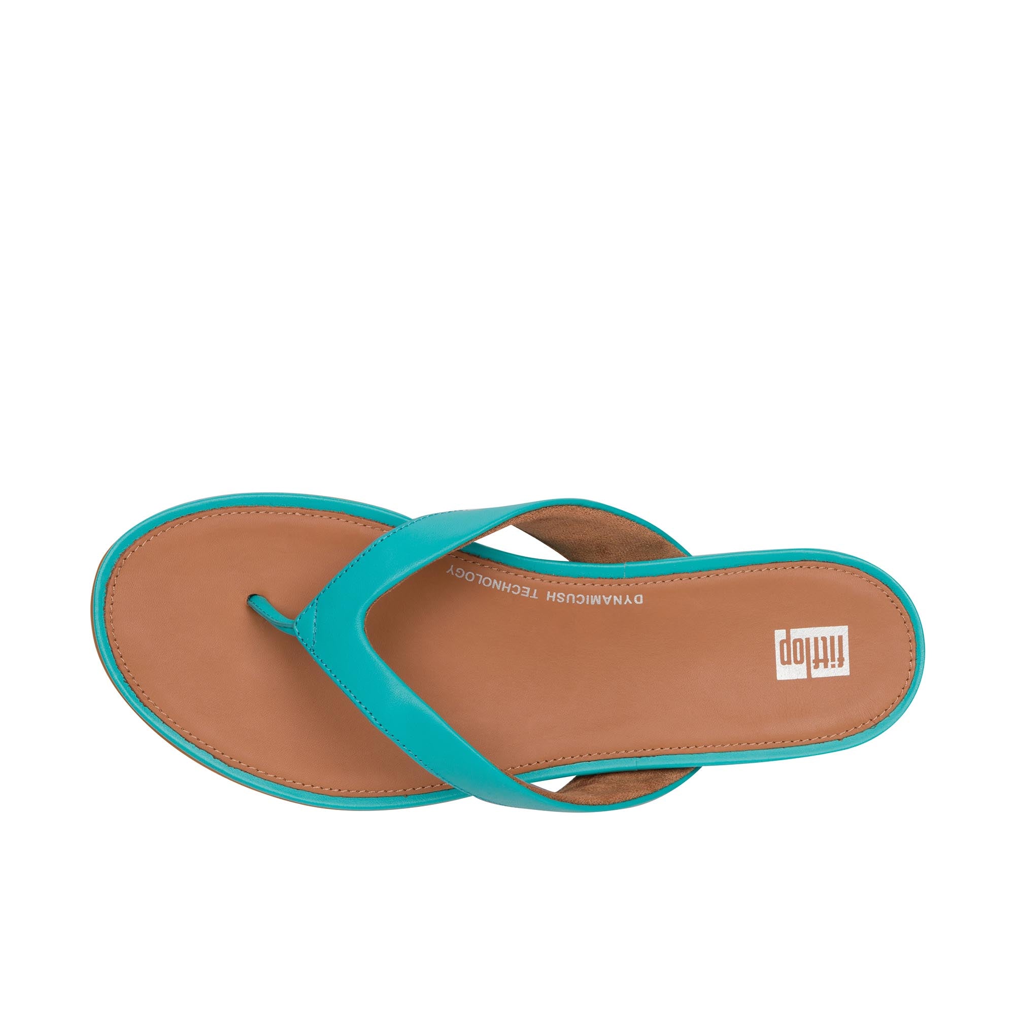 FitFlop Women's Gracie Leather Flip-Flops - Tahiti Blue