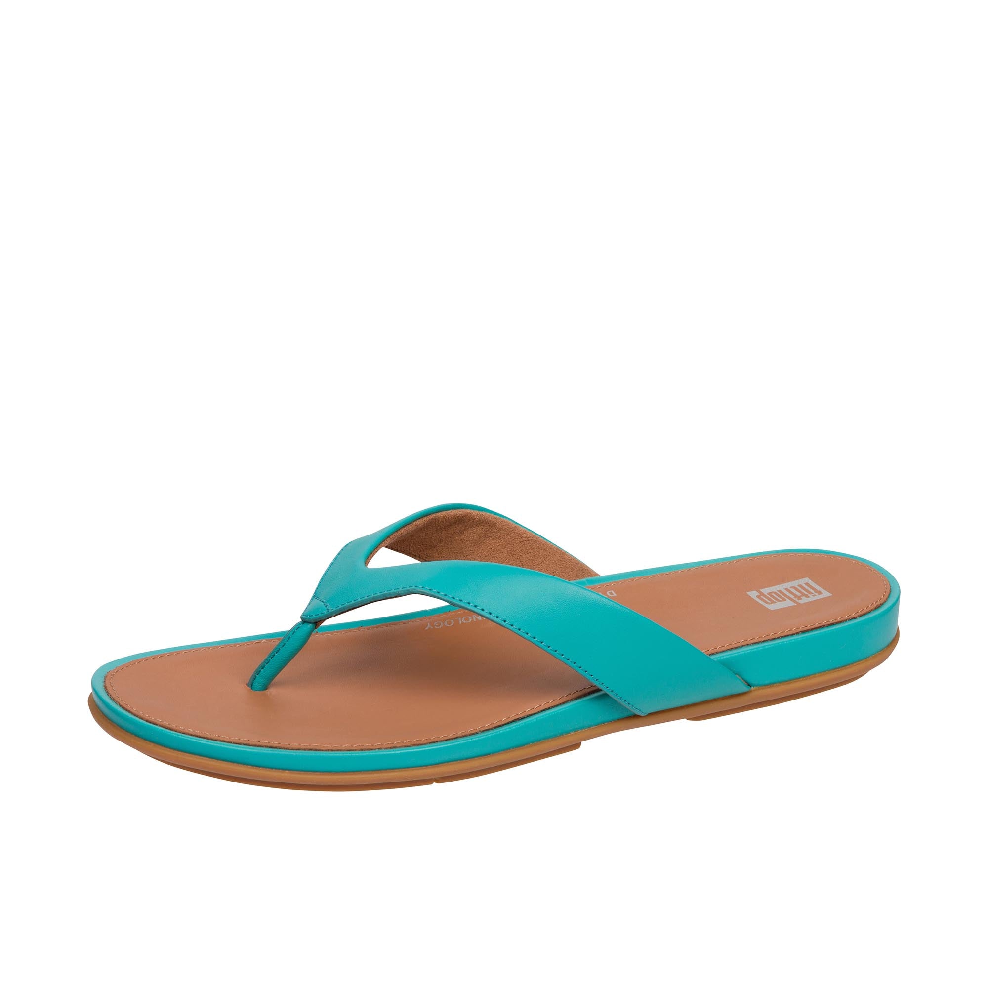 FitFlop Women's Gracie Leather Flip-Flops - Tahiti Blue