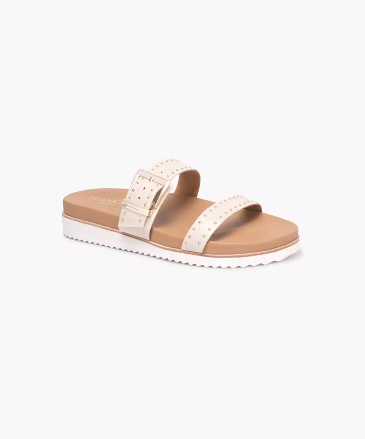 FRANKIE4 ELSA Almond Milk Croc Slides