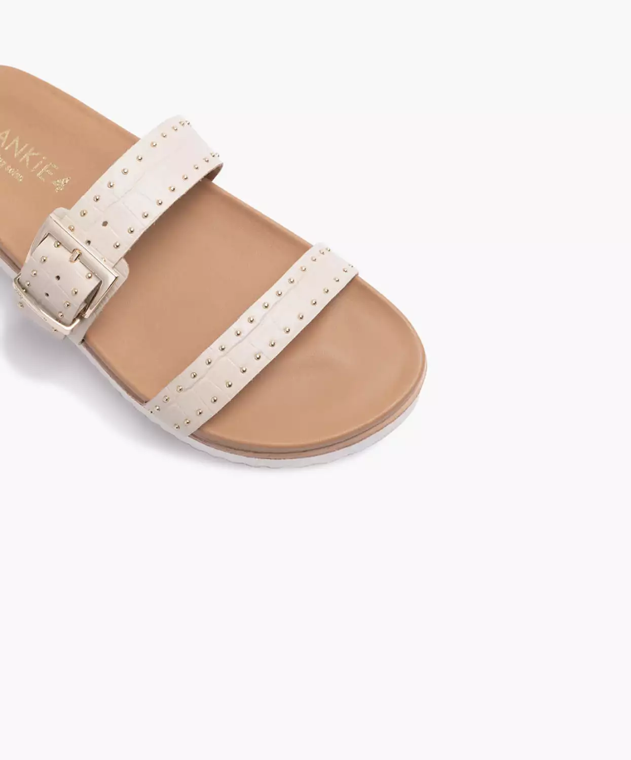 FRANKIE4 ELSA Almond Milk Croc Slides