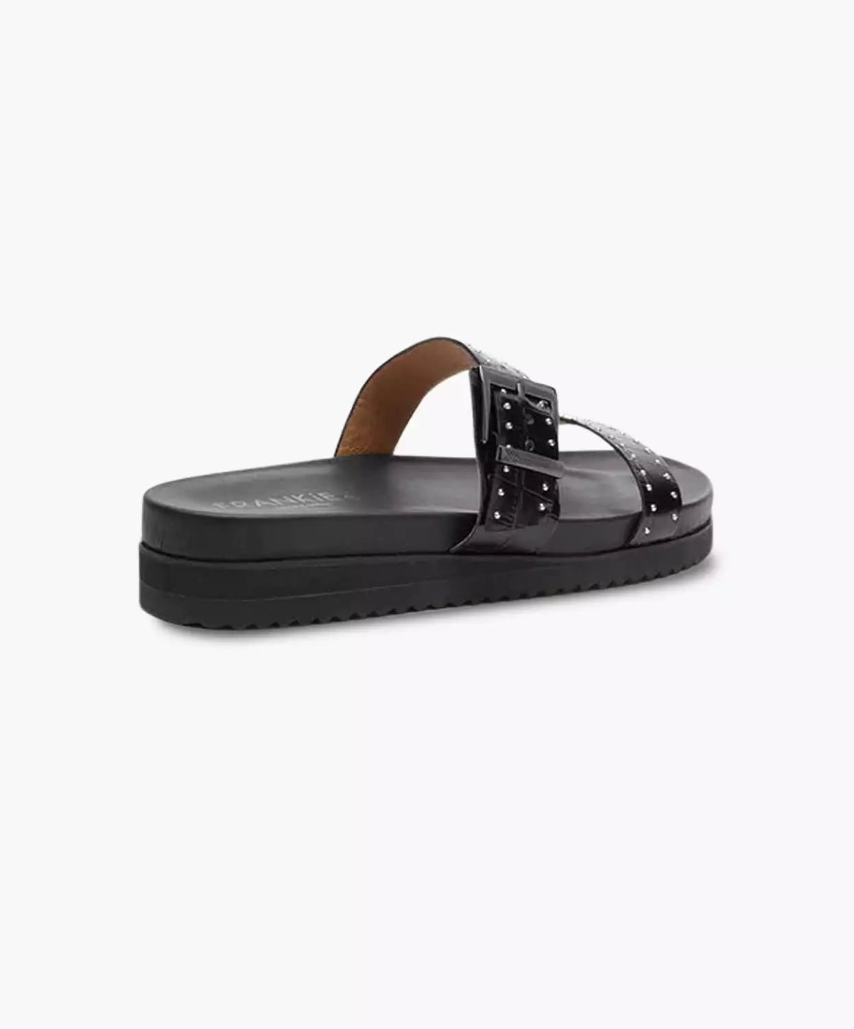 FRANKIE4 Elsa Black Slide - Croc Embossed