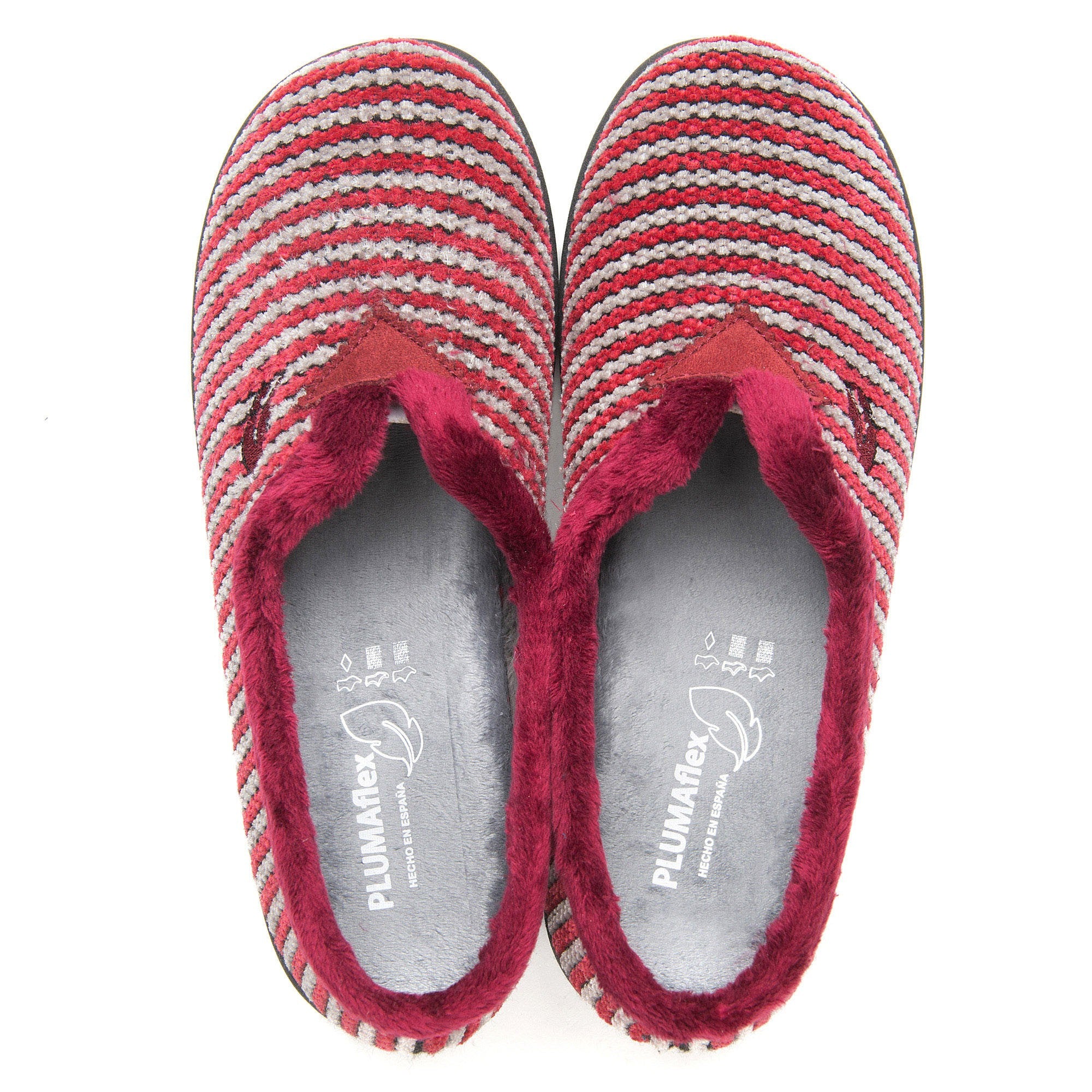 Fur Trimmed Bedroom Slippers - Burdeos Plumaflex Memory Foam R14212