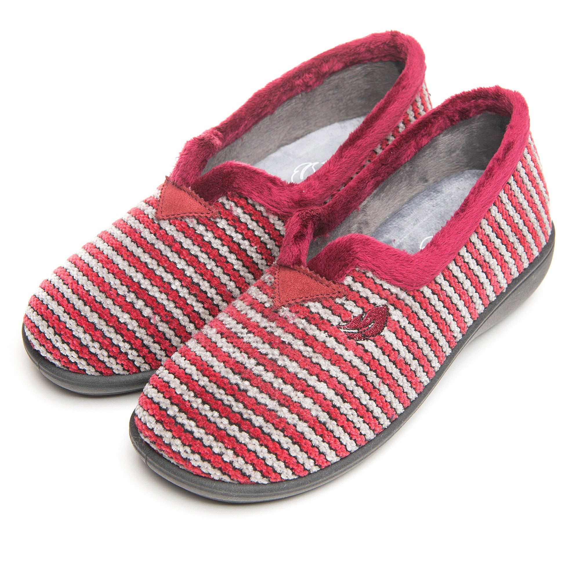 Fur Trimmed Bedroom Slippers - Burdeos Plumaflex Memory Foam R14212