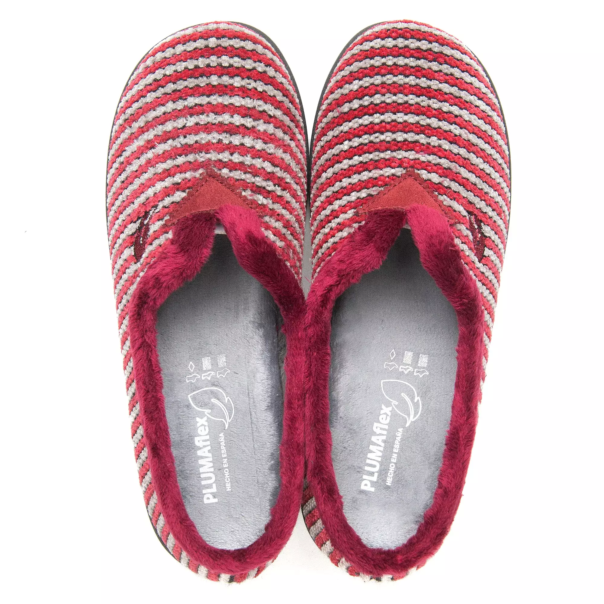 Fur Trimmed Bedroom Slippers - Burdeos Plumaflex Memory Foam Slippers.