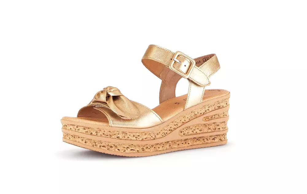 GABOR Gold Wedge Sandal - 65363