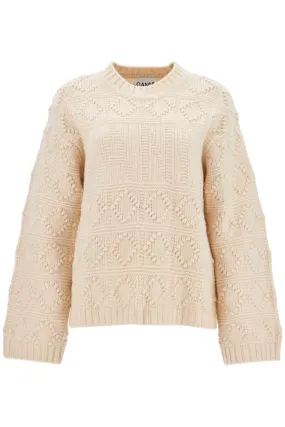 Wool And Cotton Blend Pullover by Ganni