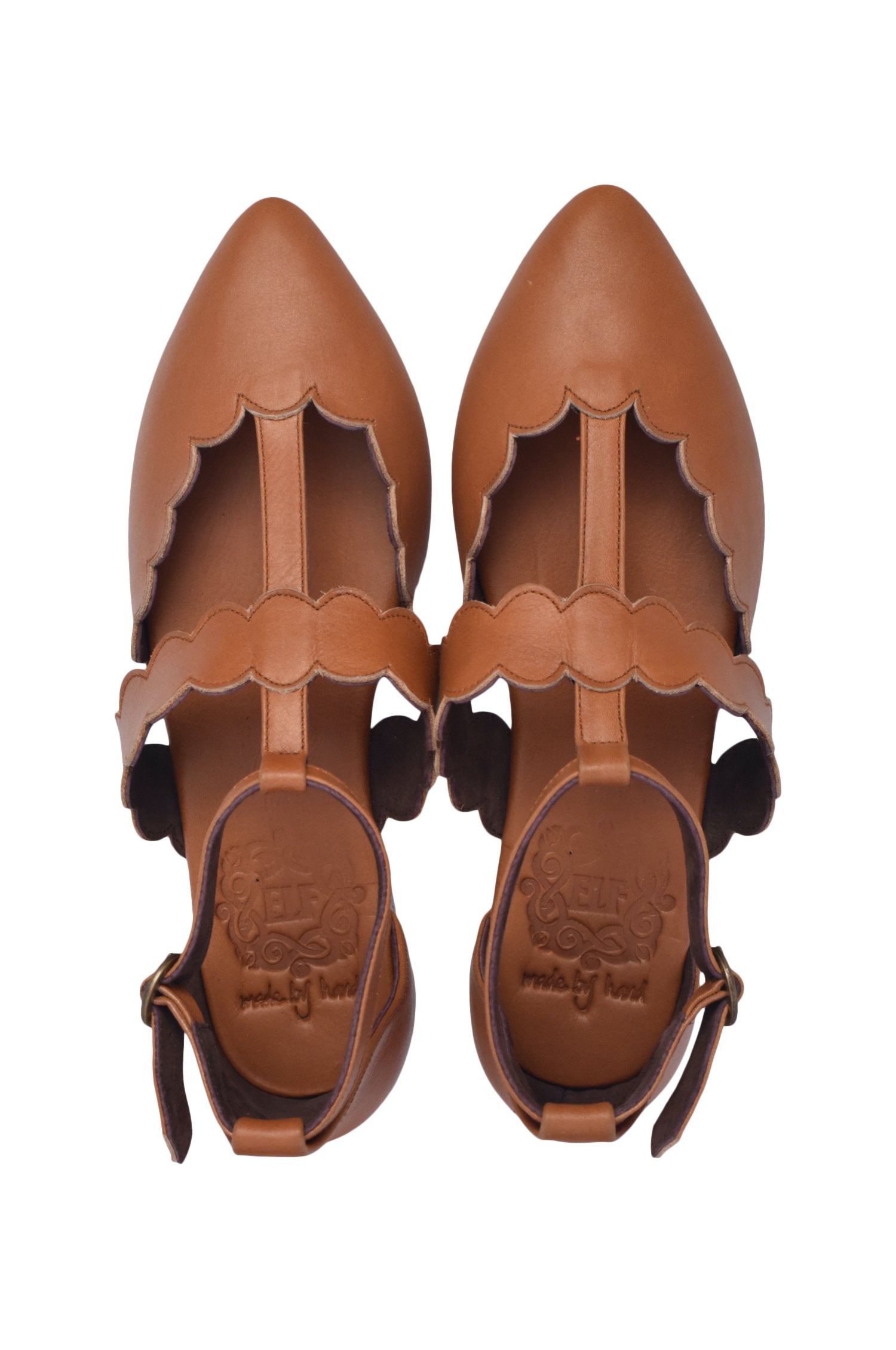 Gardenia Leather Flats Pointy Toe