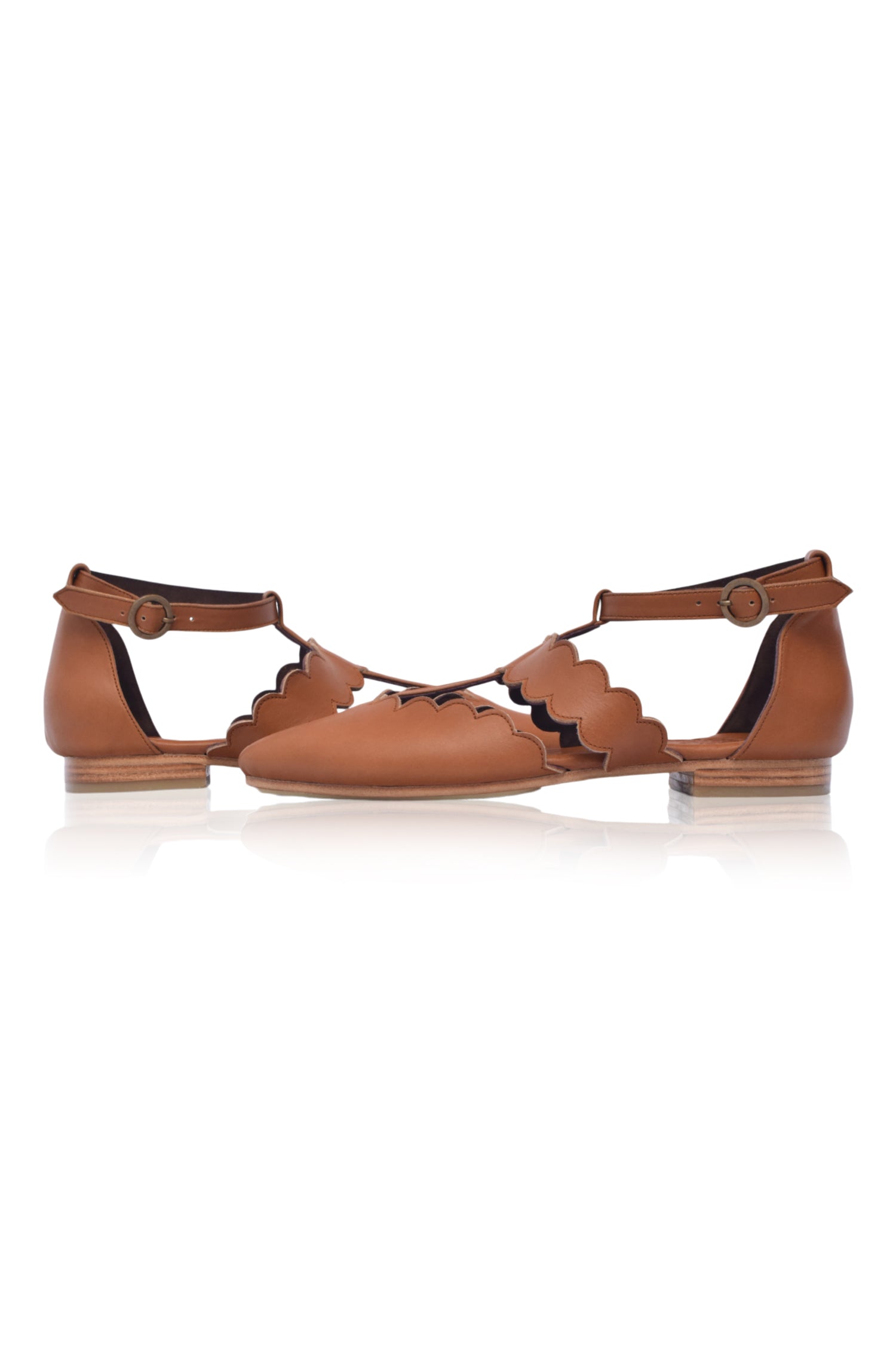 Gardenia Leather Flats Pointy Toe