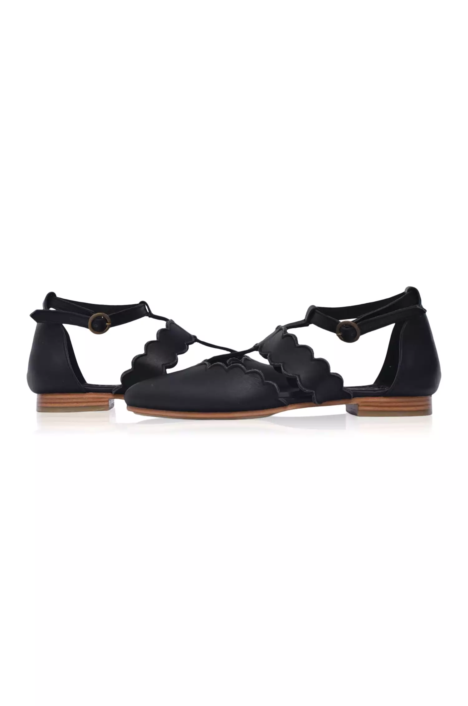 Gardenia Leather Flats Pointy Toe