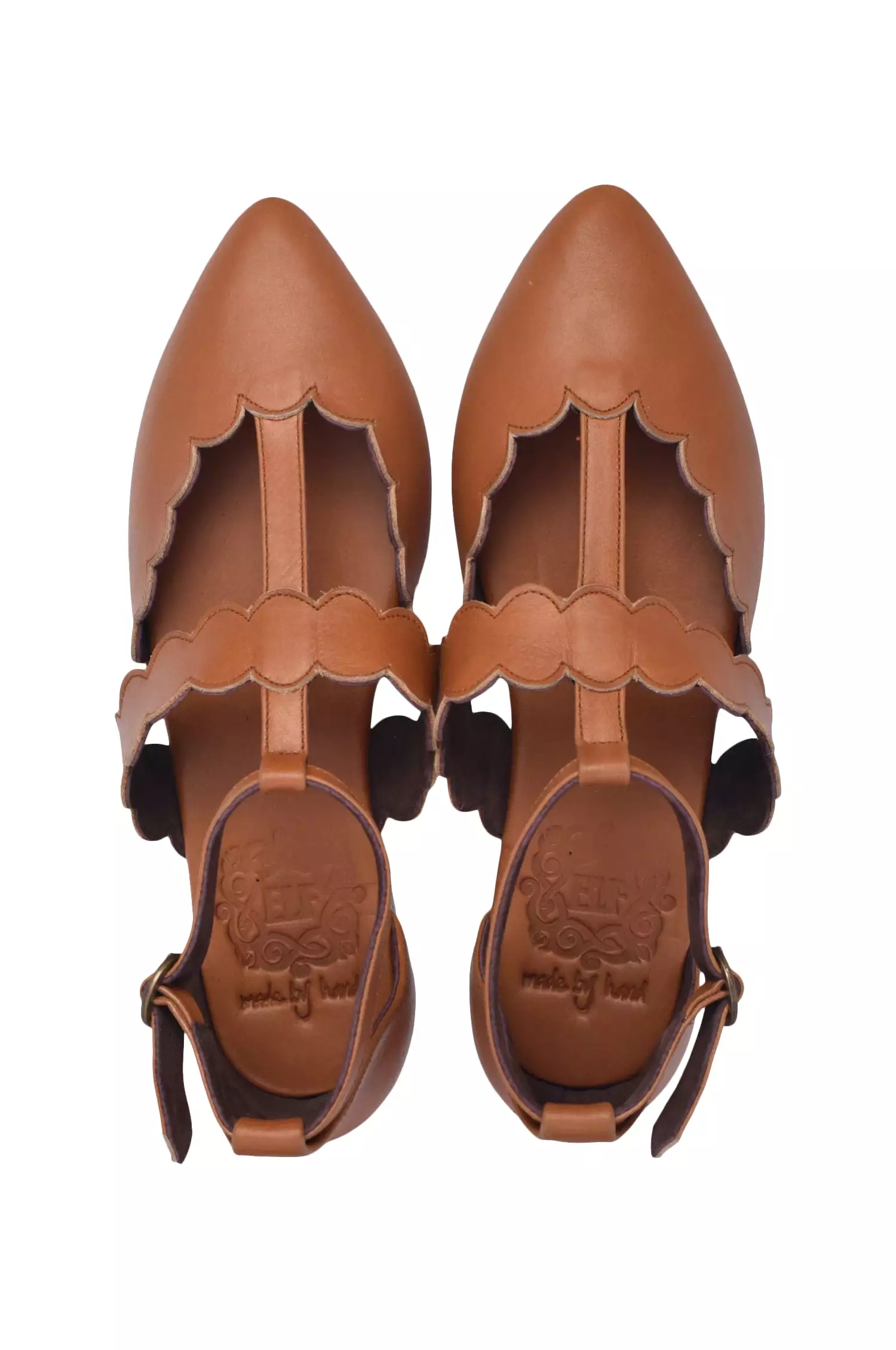 Gardenia Leather Flats Pointy Toe