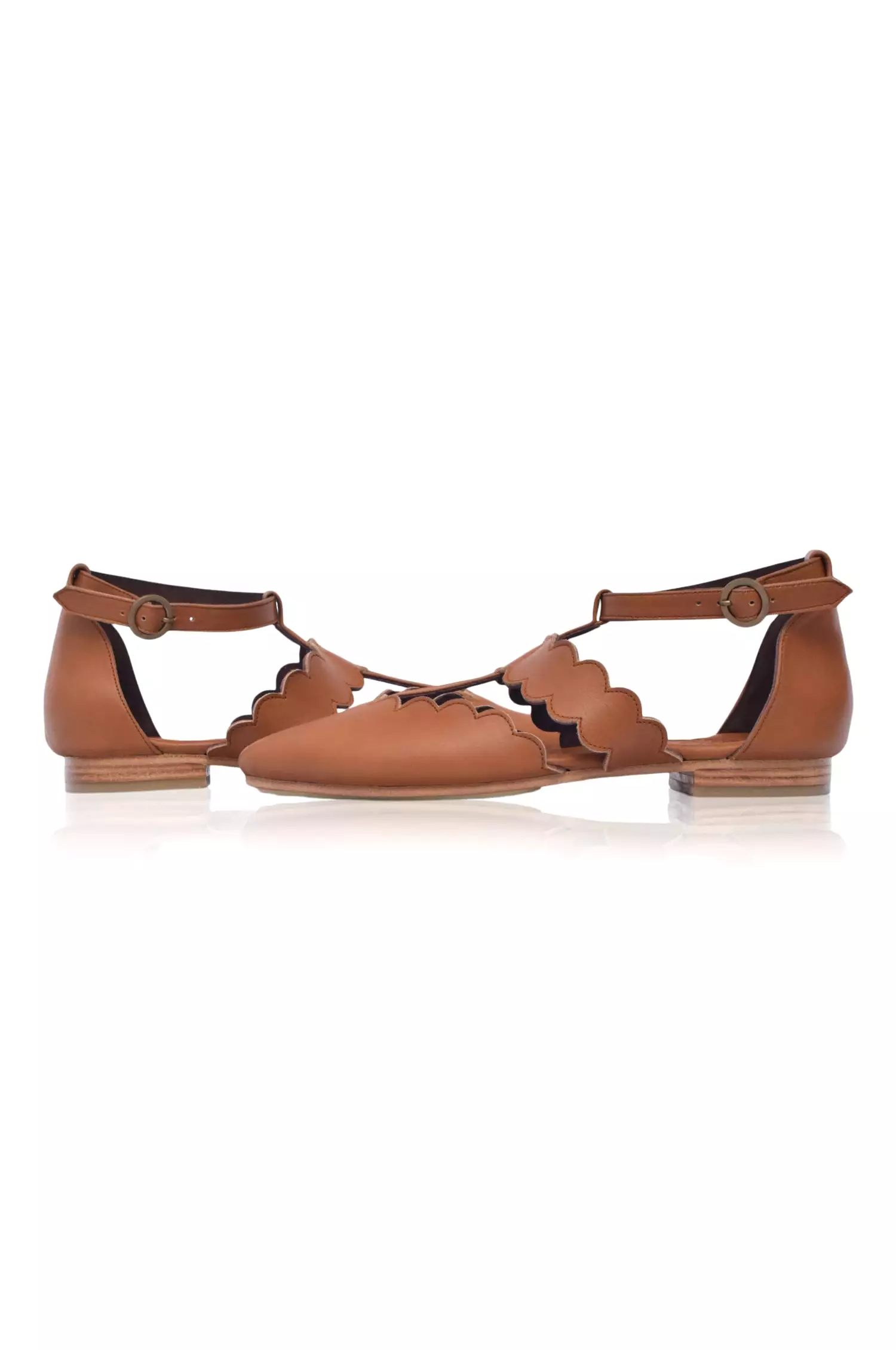 Gardenia Leather Flats with Pointy Toe