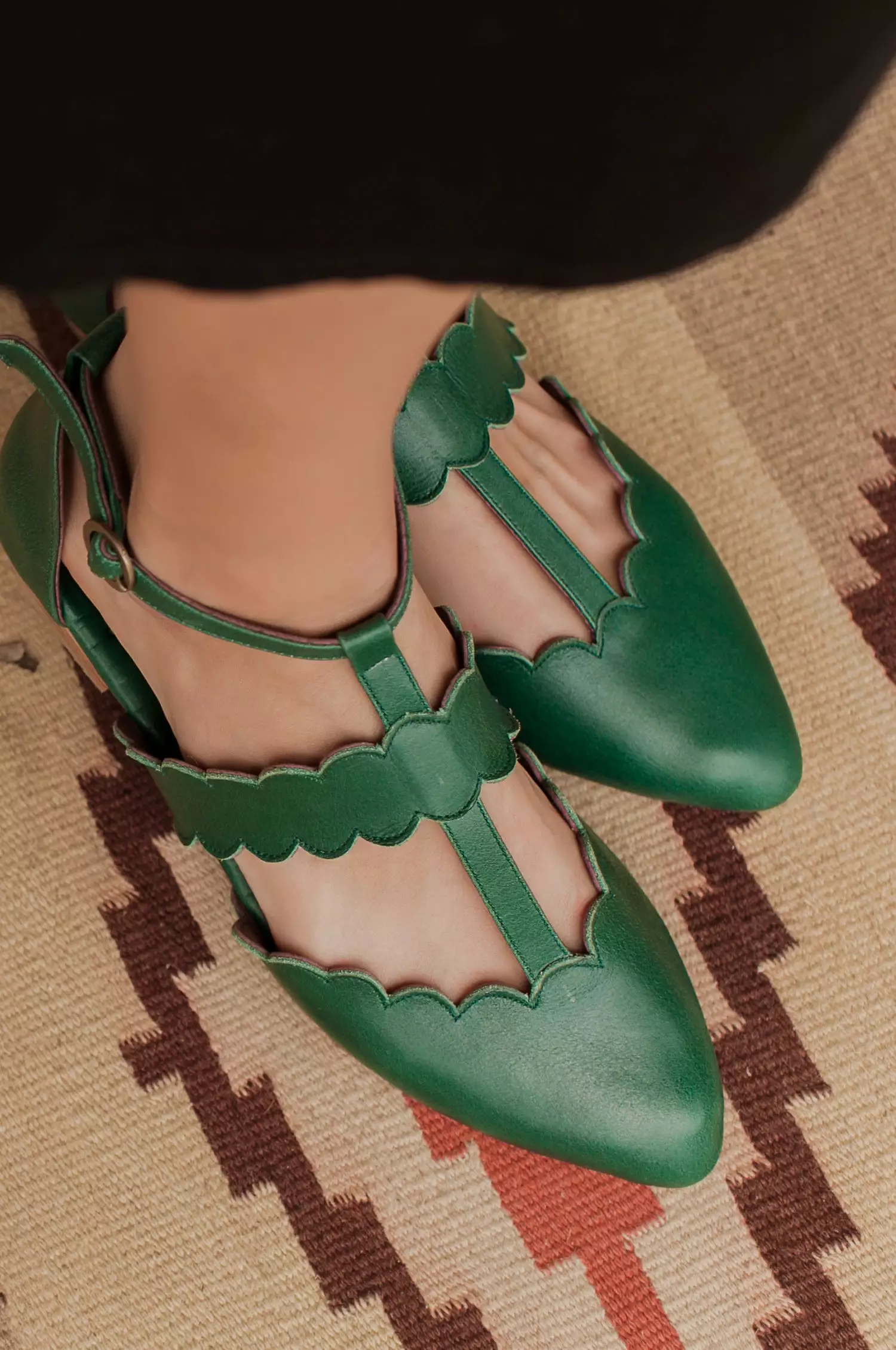 Gardenia Leather Pointy Flats