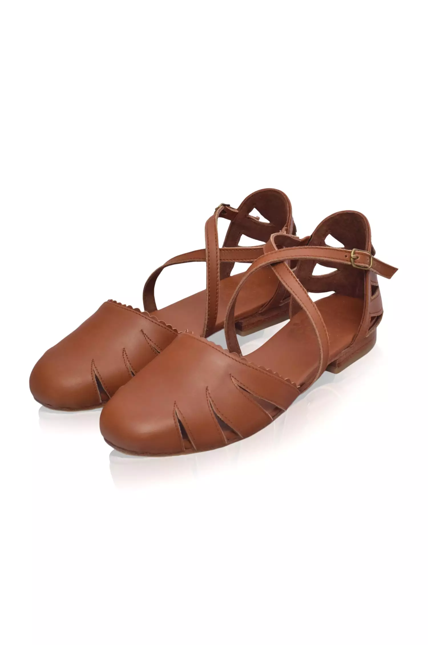 Georgia Leather Flats - Cut Out Style | Discover Trendy Leather Flats in Georgia