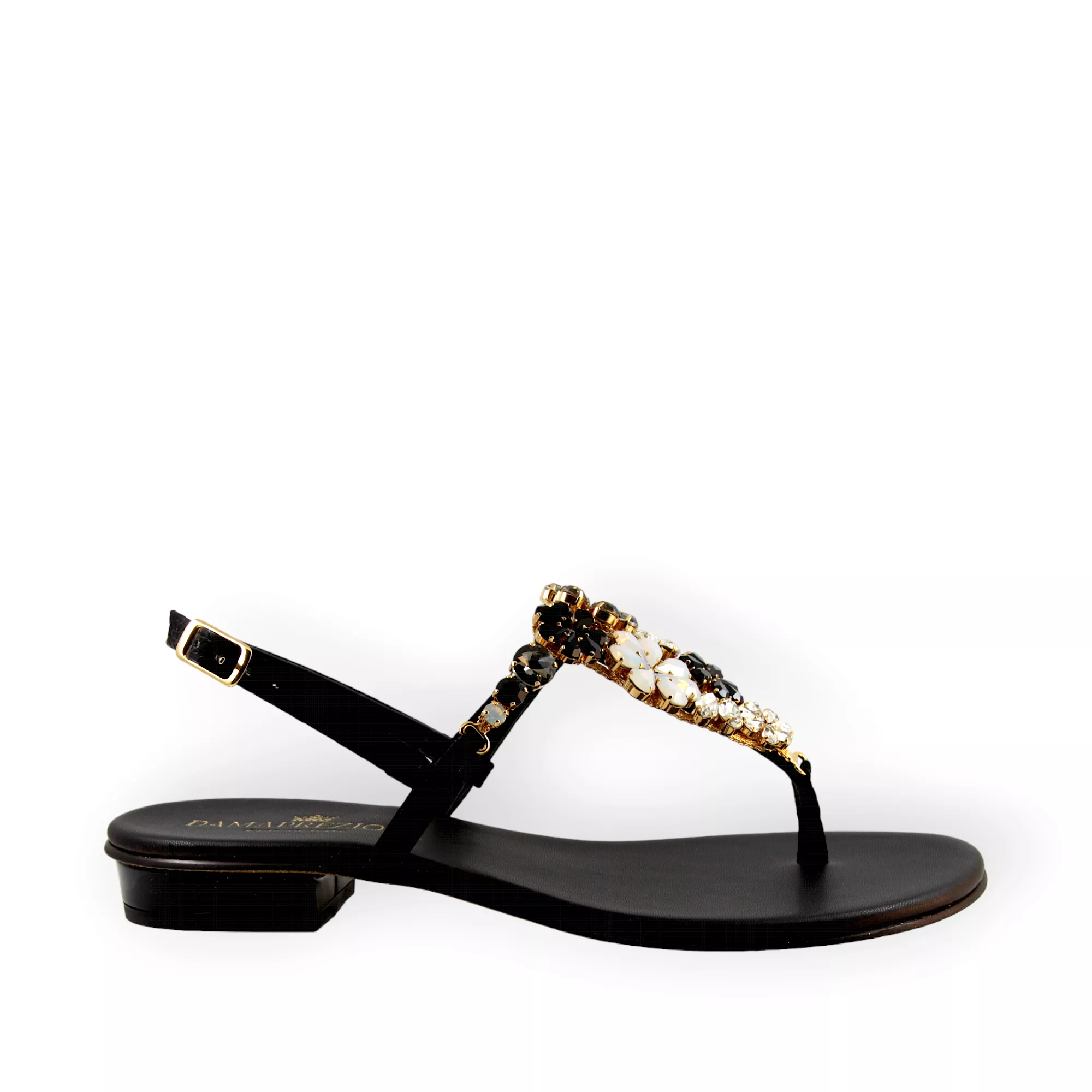 Gilda Crystal Sandals - Black, Perfect for Any Occasion