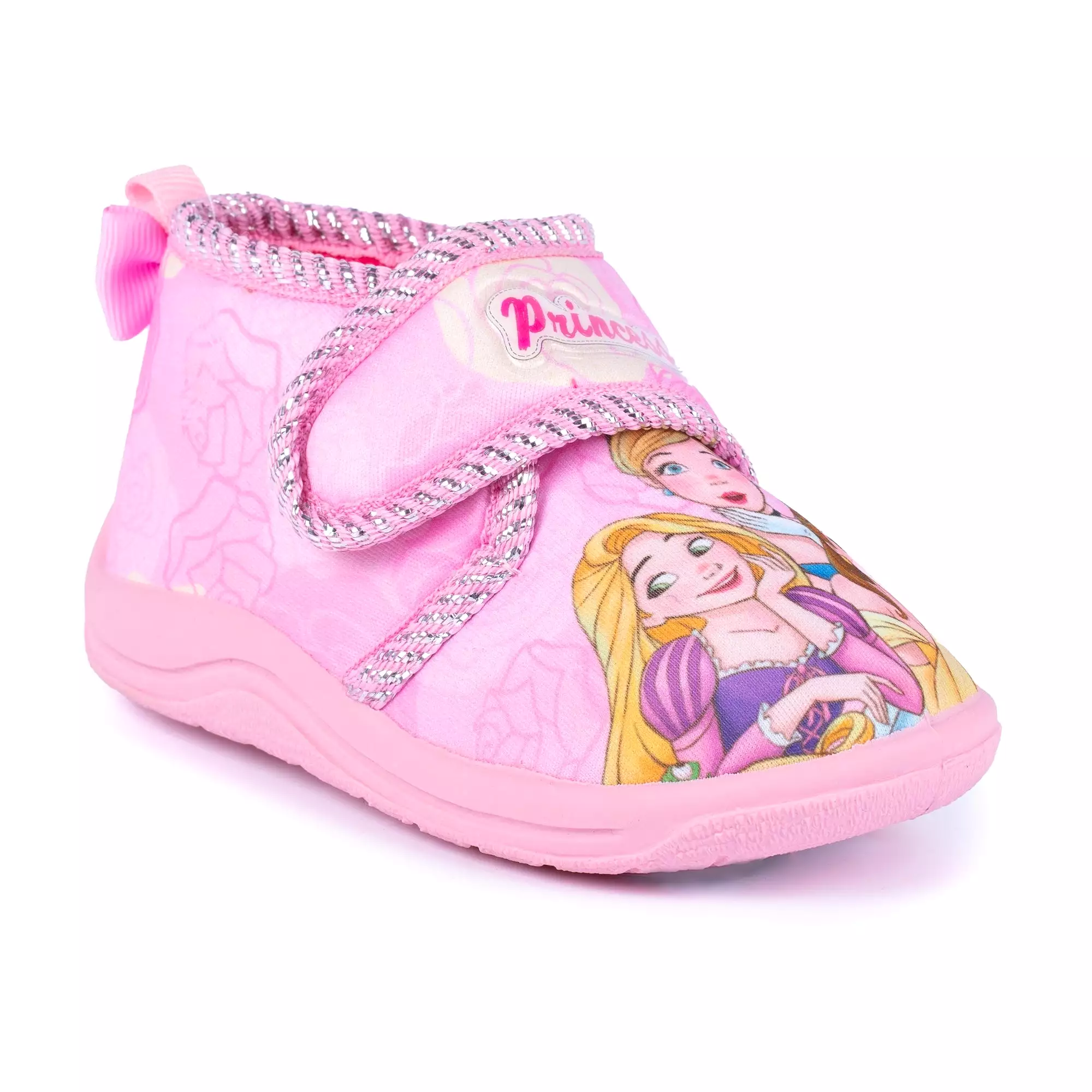 Girls Disney Princess Bedroom Slippers - Pink Purple - Childs childrens