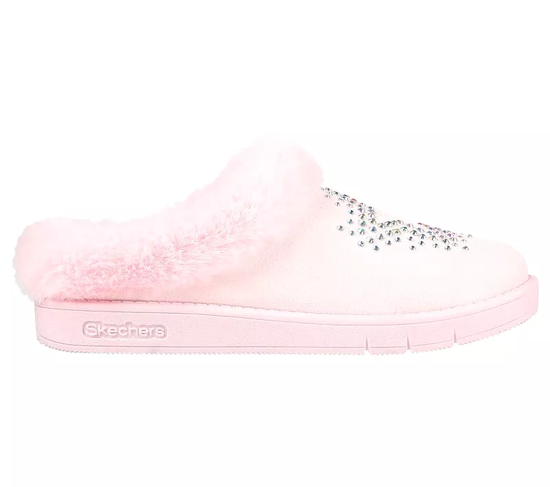 Girls Kids Bedroom Slippers Skechers Sleepy Slides Fur lined Pink Sale