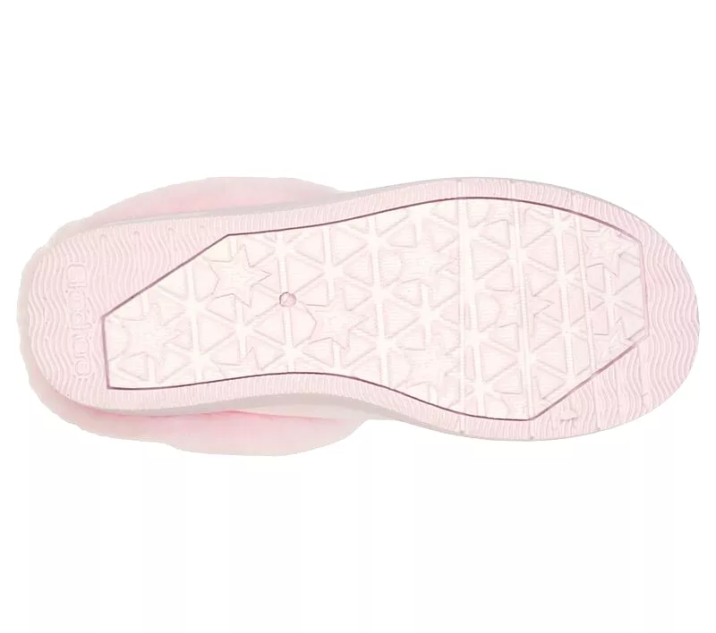 Girls Kids Bedroom Slippers Skechers Sleepy Slides Fur lined Pink Sale