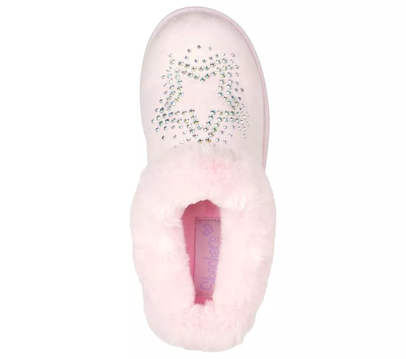 Girls Kids Bedroom Slippers Skechers Sleepy Slides Fur lined Pink Sale