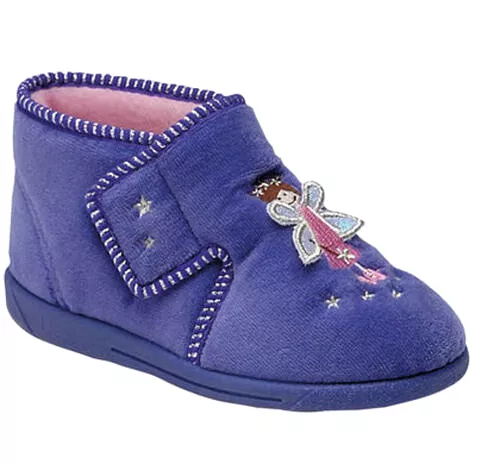 Girls Lilac Fairy Bedroom Slippers