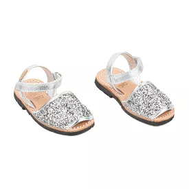 Glitter Leather Kids Menorcan Sandal - Iker 1002R Glitter