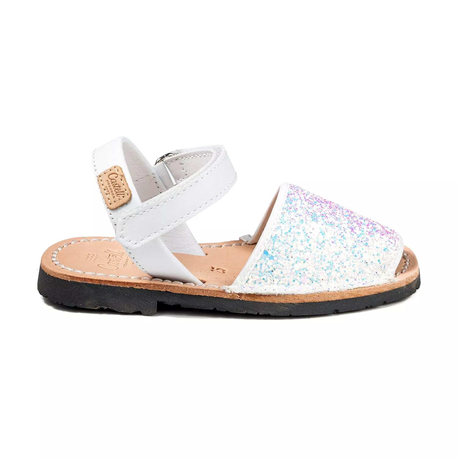 Glitter Leather Kids Menorcan Sandal - Iker 1002R Glitter