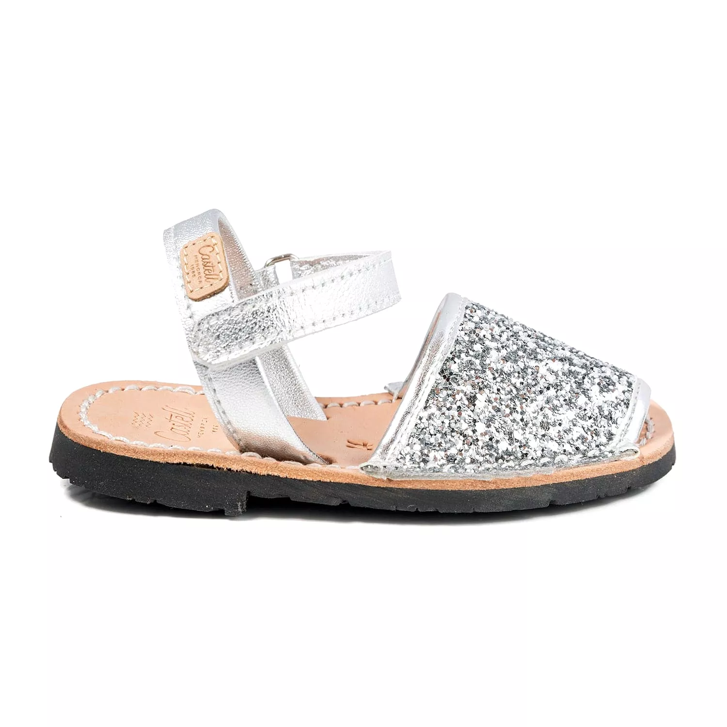 Glitter Leather Kids Menorcan Sandal - Iker 1002R Glitter