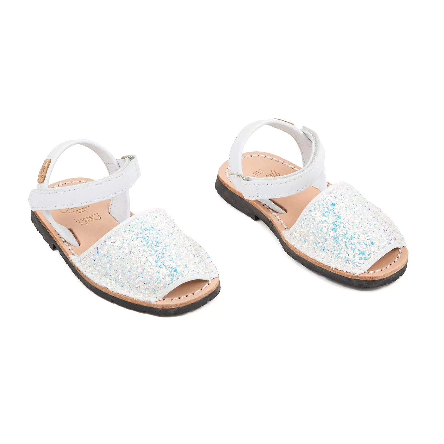 Glitter Leather Kids Menorcan Sandal - Iker 1002R Glitter