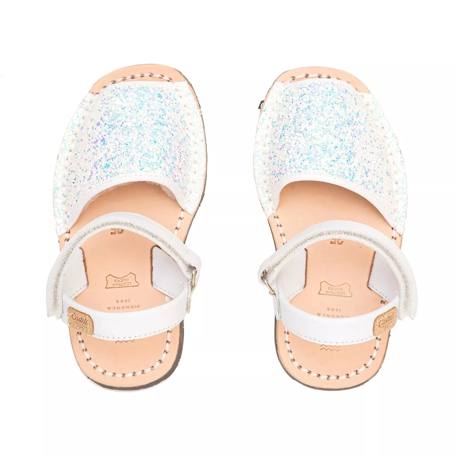 Glitter Leather Kids Menorcan Sandal - Iker 1002R Glitter