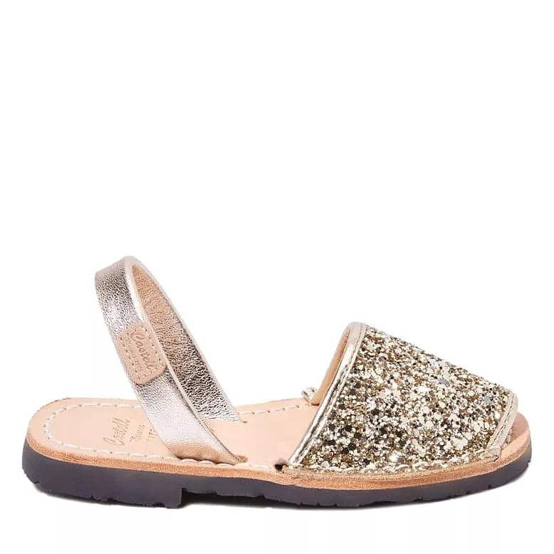 Glitter Leather Kids Sandal - Iker 1097R Glitter