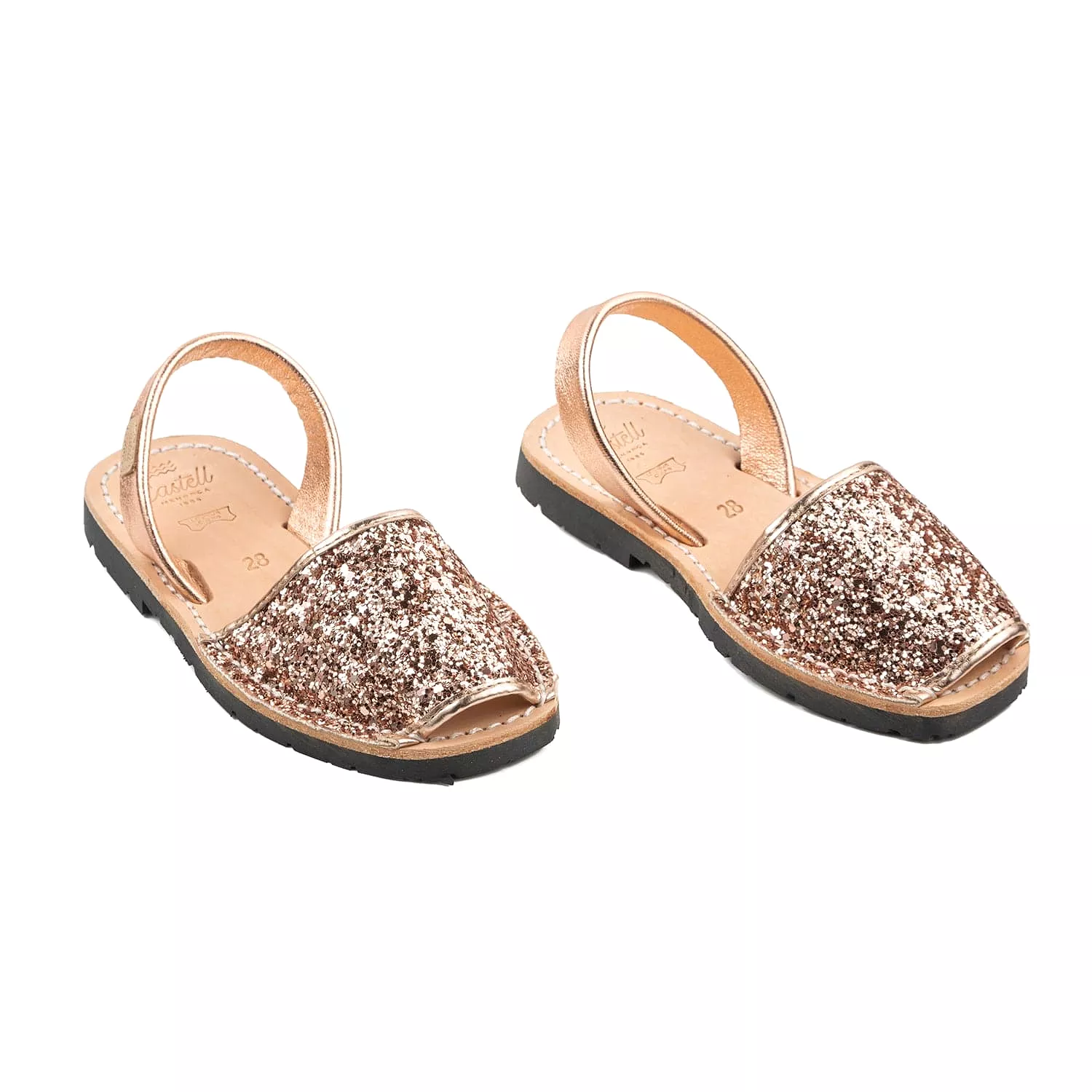 Glitter Leather Kids Sandal - Iker 1097R Glitter