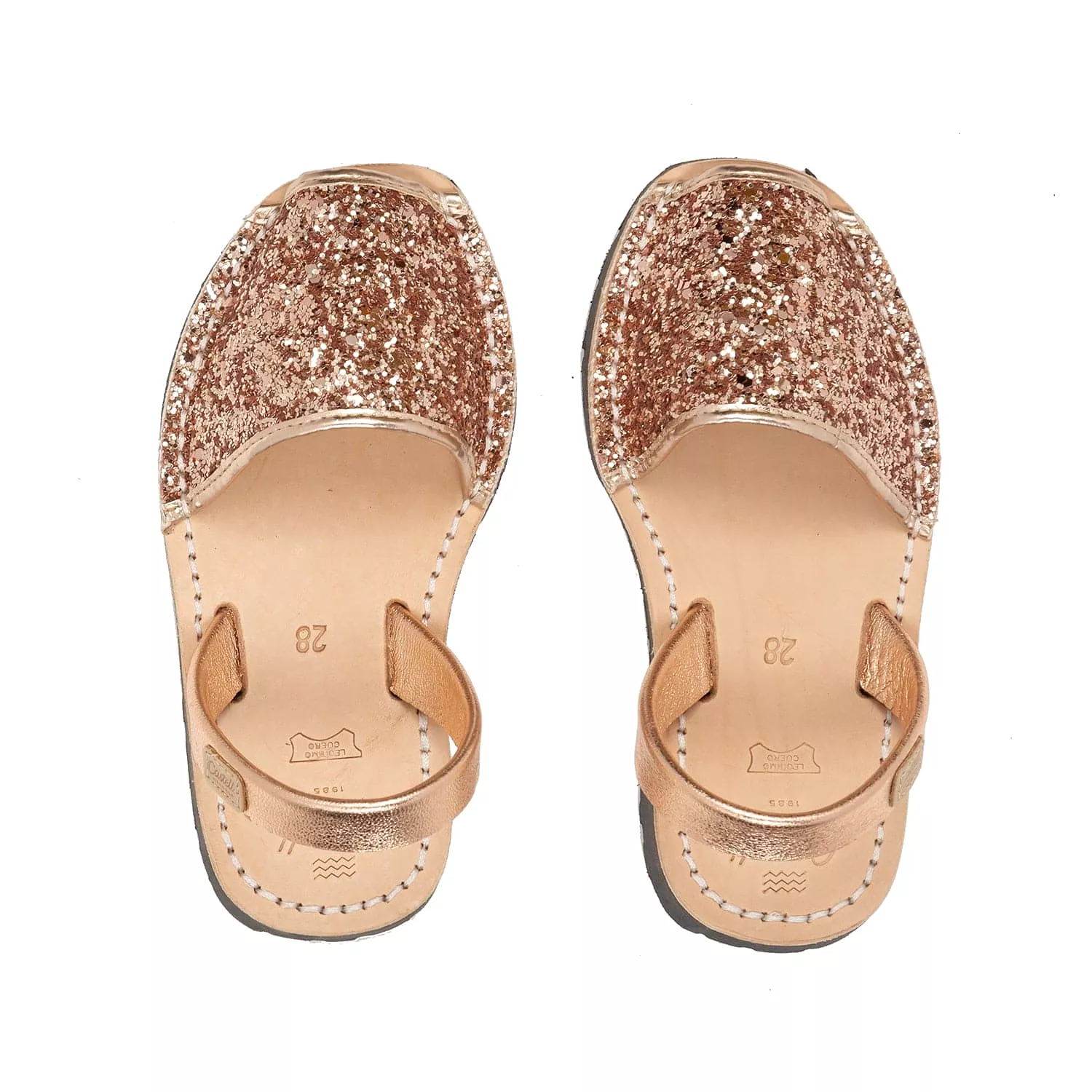 Glitter Leather Kids Sandal - Iker 1097R Glitter