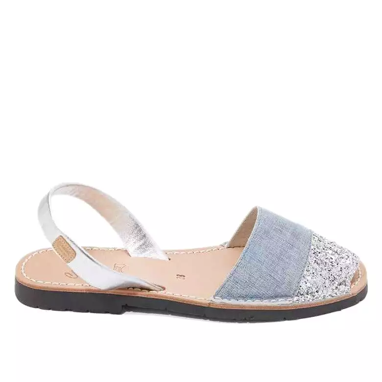 Glitter Leather Menorcan Sandal for Women - Iker 1363