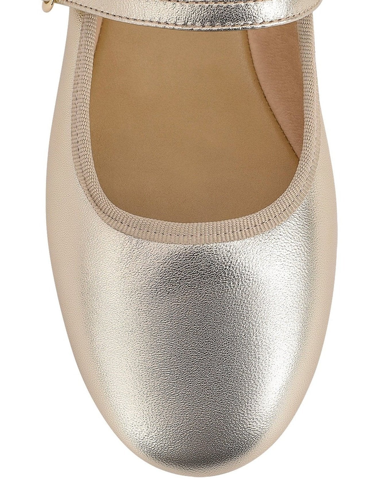 Gold Leather Bailey Flats