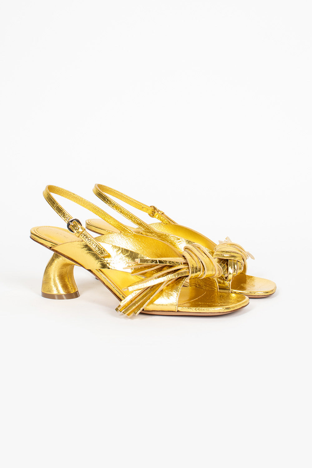 Gold Leather Sandals