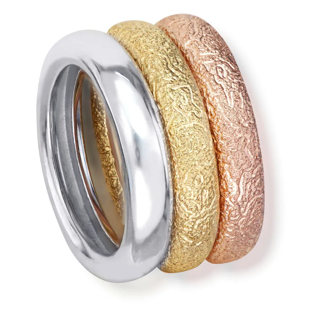 gold rings, stackable rings, textured rings