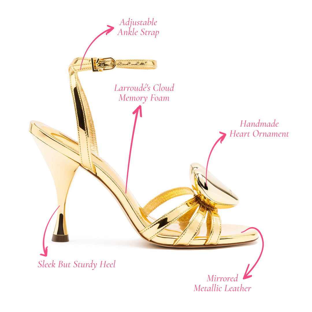 Gold Specchio Amore Sandal