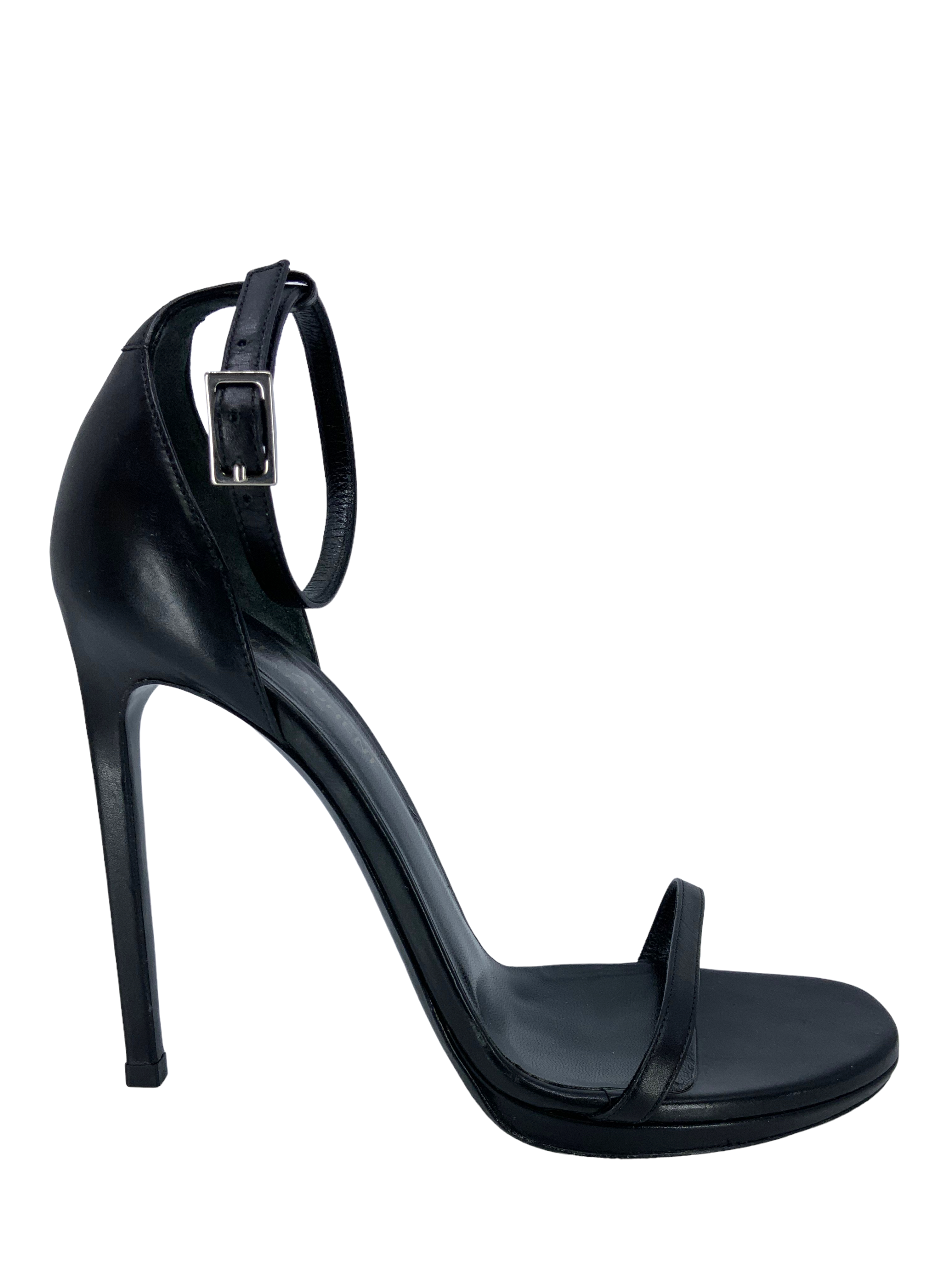 Google SEO optimized result: Saint Laurent Amber Patent Leather Sandals, Size 8.5